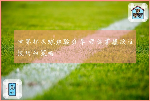 世界杯买球经验分享 带你掌握投注技巧和策略